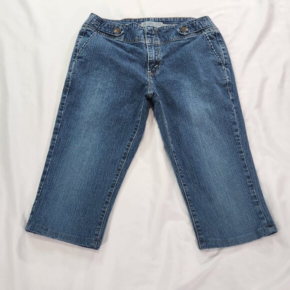 Levi Strauss Signature Stretch Crop Pants Size 10 - Picture 1 of 8